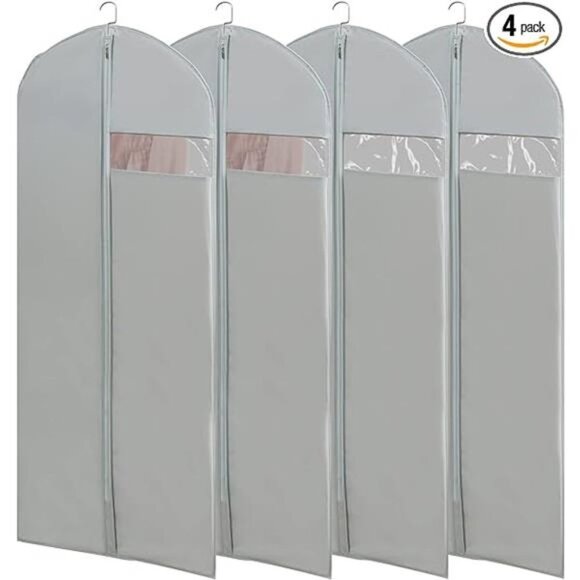 DressBags for Gowns Long,65''LongDress Clear GarmentBag(Set of 4, 23.3'' X 65'') - Picture 7 of 7